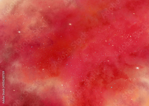 Red Watercolor Galaxy Texture
