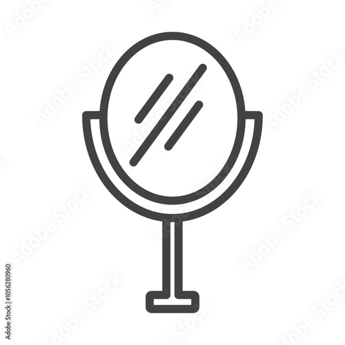 Makeup mirror icon Symbol mark in filled style
