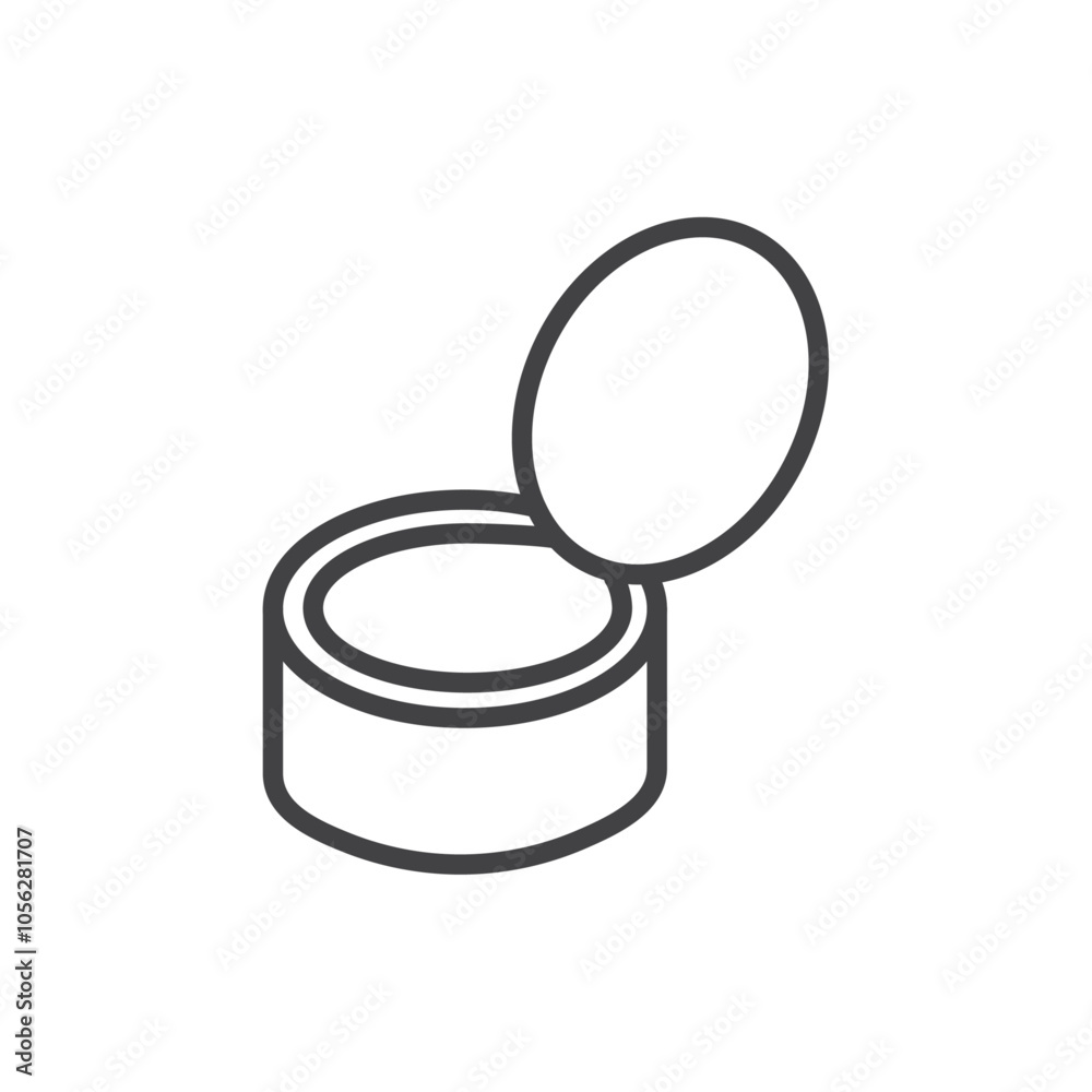 Open tin can icon Symbol mark in filled style Open tin can icon Symbol mark in filled style