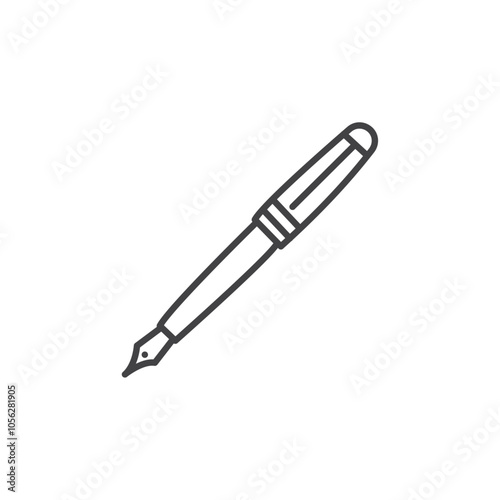 Pen icon Symbol mark in filled style