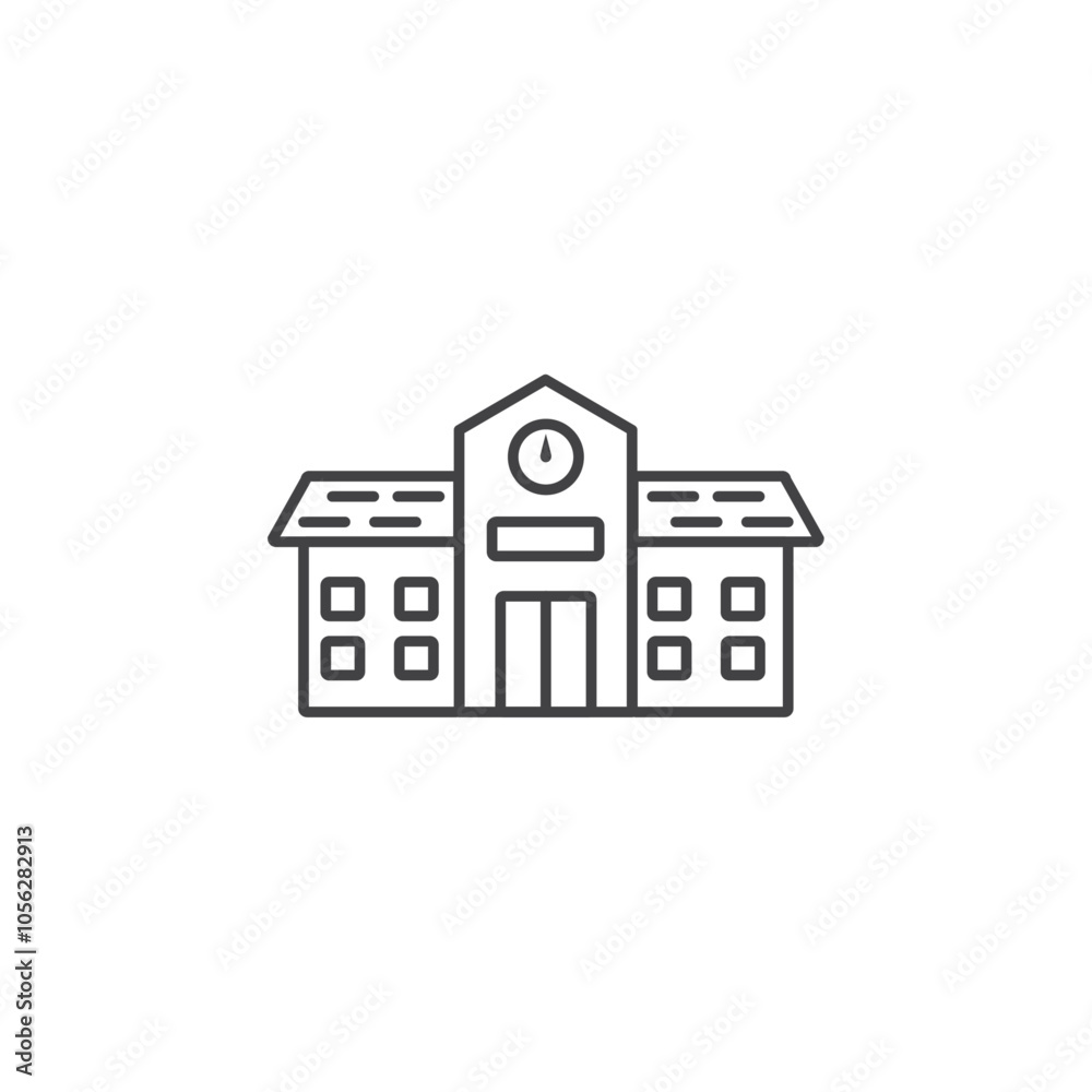 School icon Symbol mark in filled style School icon Symbol mark in filled style