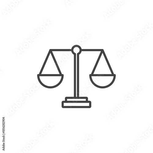 Scale icon Symbol mark in filled style