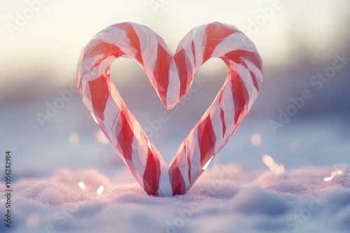Heartfelt Candy Canes in Winter Wonderland: Embracing Warmth and Togetherness