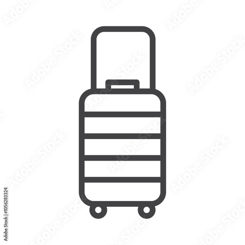 Suitcase icon Symbol mark in filled style