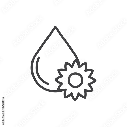 Sunflower oil icon Symbol mark in filled style