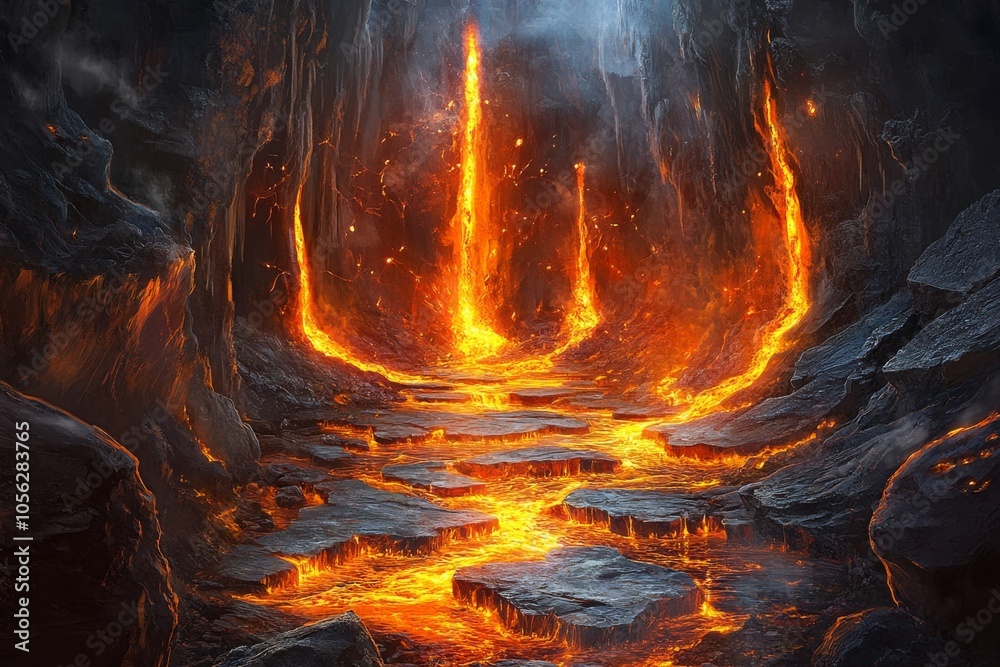 Dangerous Beauty: Navigating the Fiery Depths ofLava-Filled Cavern Dangerous Beauty: Navigating the Fiery Depths ofLava-Filled Cavern
