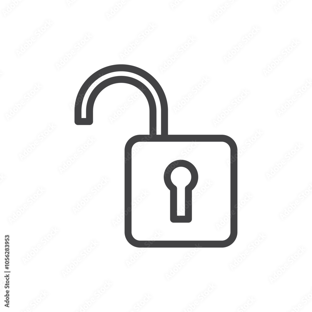 Unlock icon Symbol mark in filled style Unlock icon Symbol mark in filled style