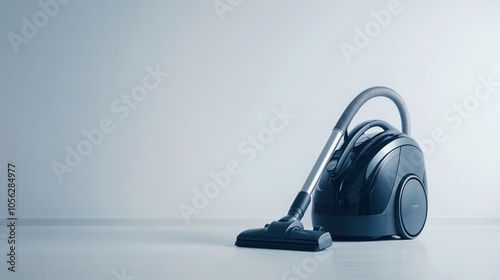 Black Vacuum Cleaner on a White Background