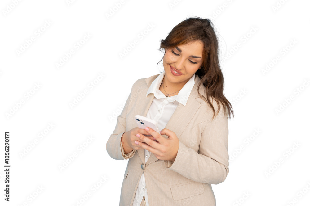 Young businesswoman engaged with her smartphone Young businesswoman engaged with her smartphone