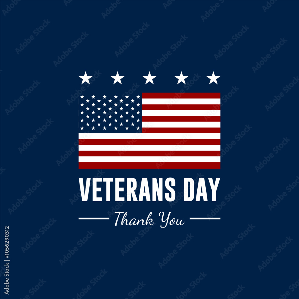 Thank you veterans, November 11, honoring all who served, American flags background vector illustration Thank you veterans, November 11, honoring all who served, American flags background vector illustration