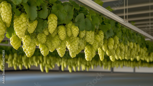 Hop hanging in the warehouse. High quality photo photo