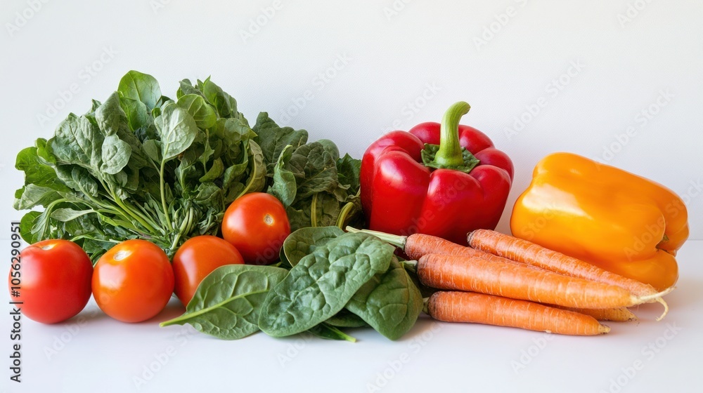 Fresh Vegetables on White Background Fresh Vegetables on White Background