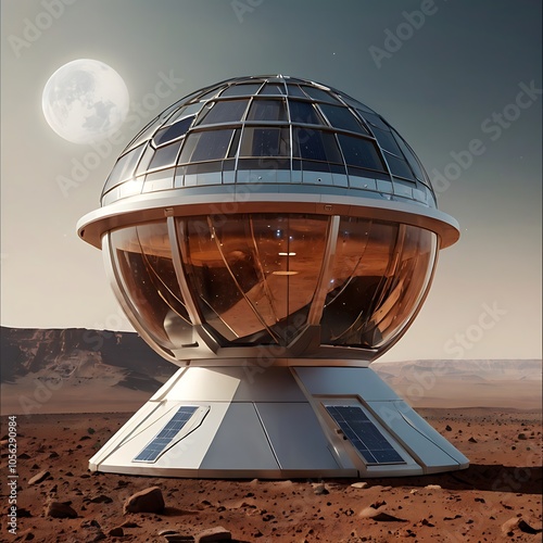 Mars Observatory Monument ,Generative AI