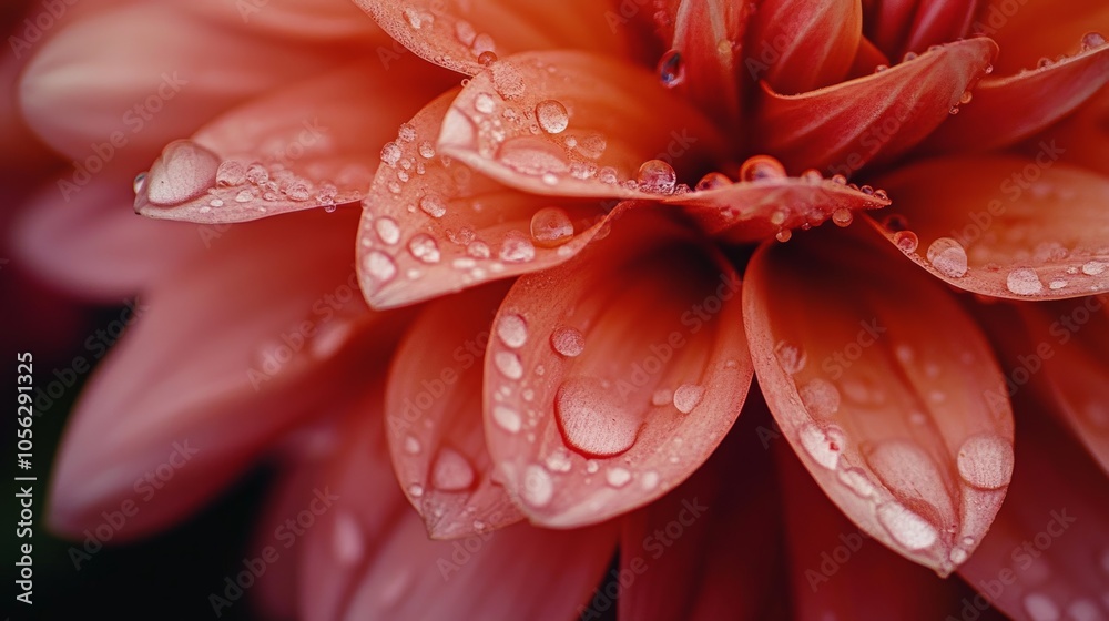 Flower Petals with Raindrops Under Soft Light Flower Petals with Raindrops Under Soft Light