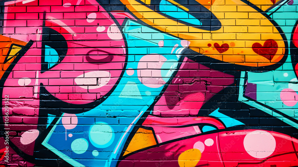 Abstract graffiti wall background, ideal for artistic pop art Abstract graffiti wall background, ideal for artistic pop art