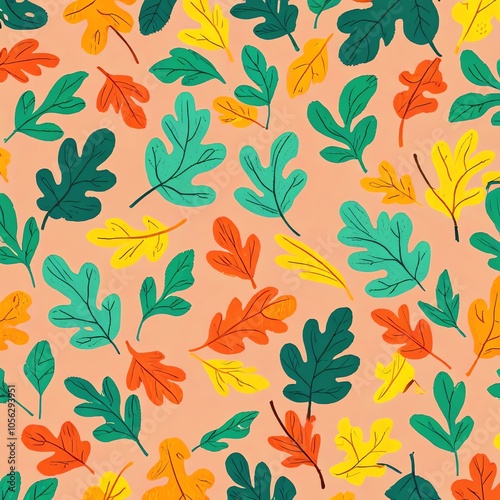 Colorful Autumn Leaves Pattern