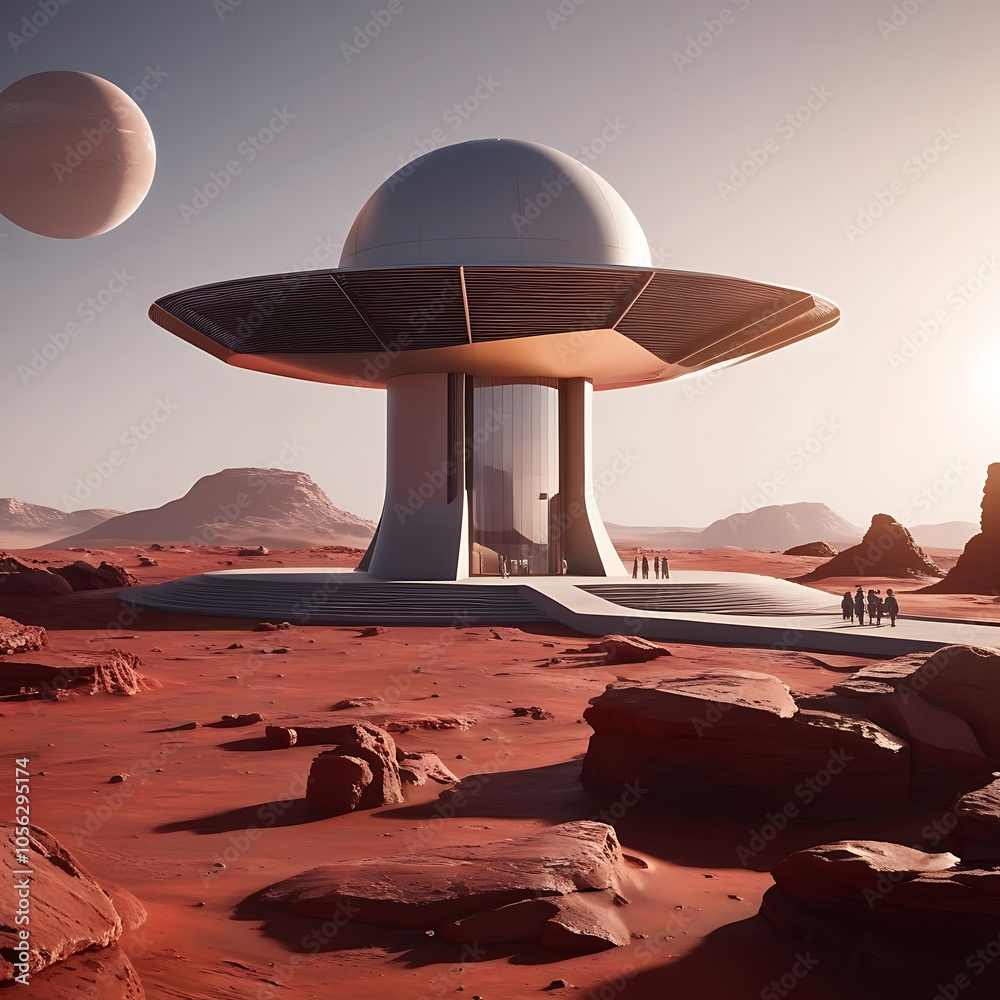 Mars Observatory Monument ,Generative AI Mars Observatory Monument ,Generative AI