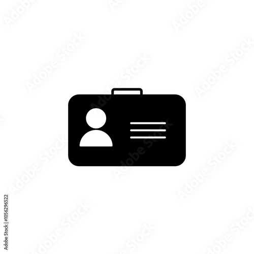 Card icon. ID card. Bank card. Vectron image	
