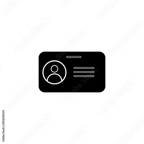 Card icon. ID card. Bank card. Vectron image	
