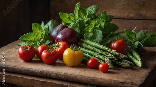 wicker basket with some vegetables - generative ai