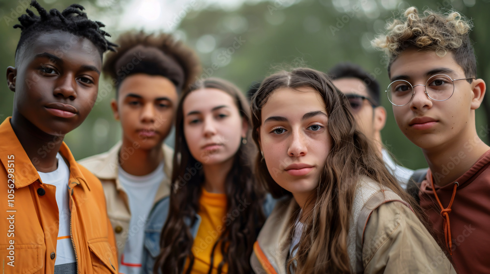 Group of diverse young people representing Gen Z Group of diverse young people representing Gen Z