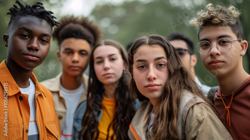 Group of diverse young people representing Gen Z