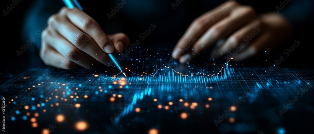 Innovative Data Analysis A Hyperrealistic Visual of Professionals Engaging in Strategic Insights and Financial Trends Innovative Data Analysis A Hyperrealistic Visual of Professionals Engaging in Strategic Insights and Financial Trends
