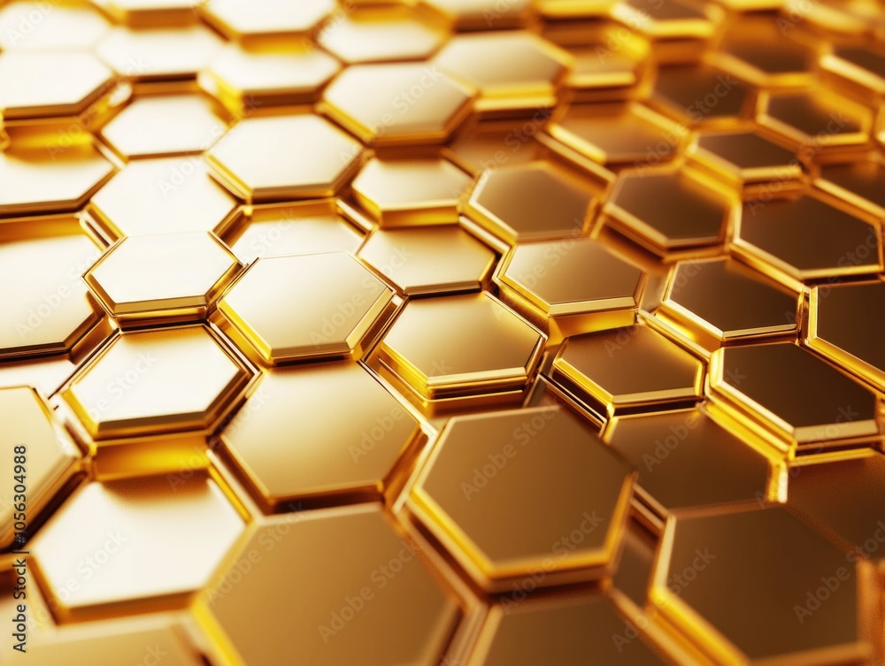 Golden Honeycomb Background Golden Honeycomb Background