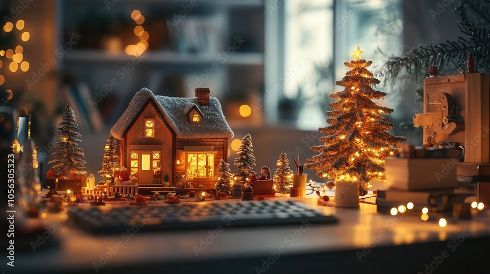 Holiday DIY crafts with glowing AR crafting guides, cozy indoor craft room, soft warm lighting, photorealistic Holiday DIY crafts with glowing AR crafting guides, cozy indoor craft room, soft warm lighting, photorealistic