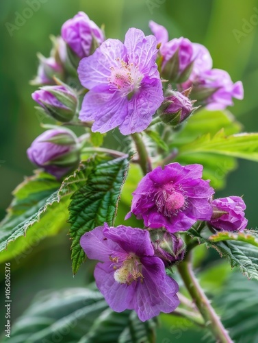 Purple Flowers in a Forest