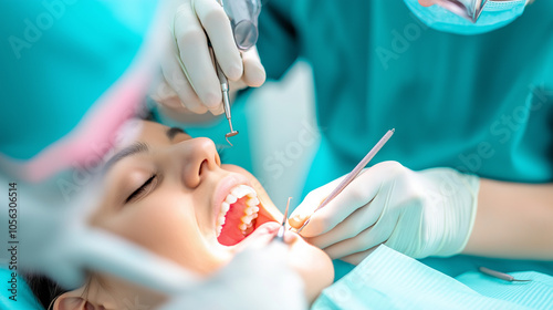 Focused Dental Team Performing Oral Surgery