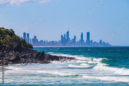 The Gold Coast form Tallebudgera Creek in Queensland, Australia photo