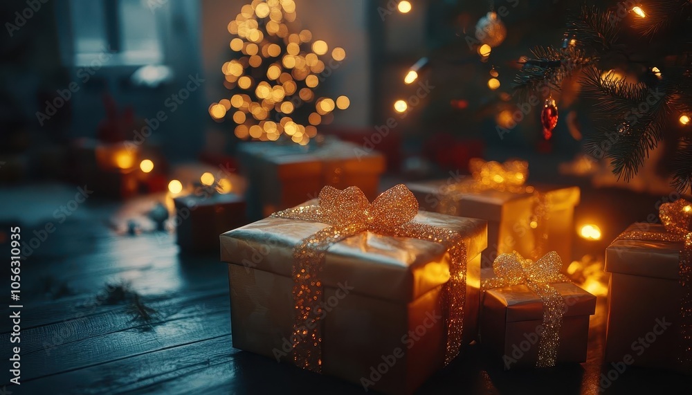 White elephant gift exchange with glowing AR gift ideas, vibrant holiday gathering, soft warm lighting, photorealistic White elephant gift exchange with glowing AR gift ideas, vibrant holiday gathering, soft warm lighting, photorealistic