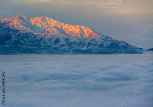 Salt Lake City Fog, Salt Lake City, Utah, USA