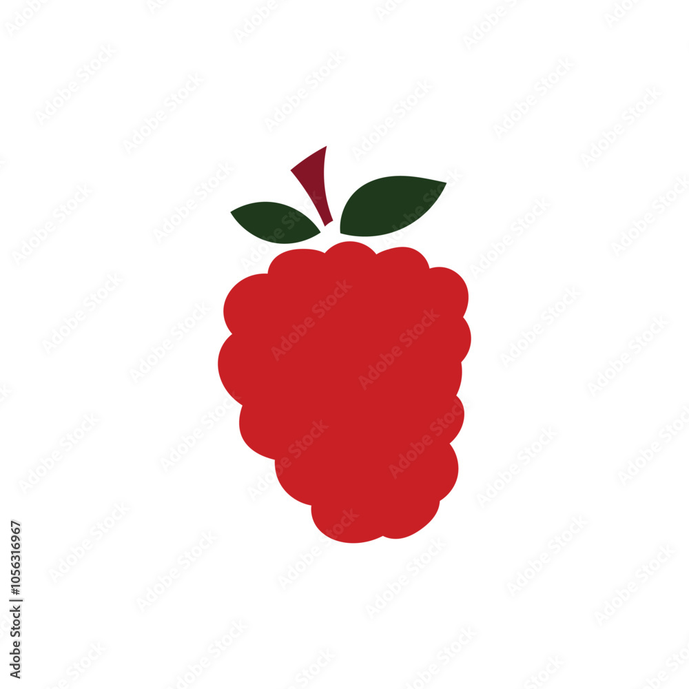 Logo or icon red berry unique design minimalist with blank background Logo or icon red berry unique design minimalist with blank background