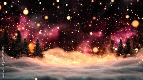 Sparkling winter wonderland with a magical glow.