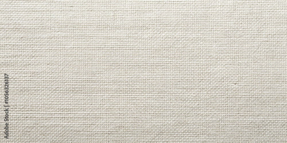 Fototapeta premium A close-up view of a smooth, off-white woven fabric with a fine, consistent texture