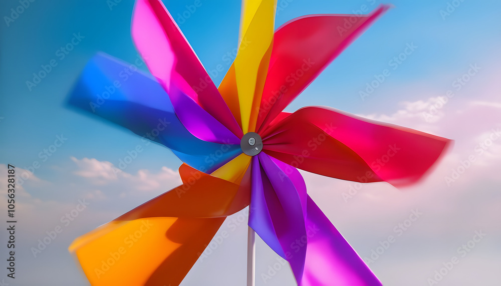 pinwheel in the wind, generative ai pinwheel in the wind, generative ai