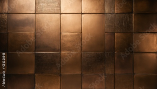 Layered brushed bronze background with wide, crosshatched patterns, capturing ambient light in a rich, coppery sheen