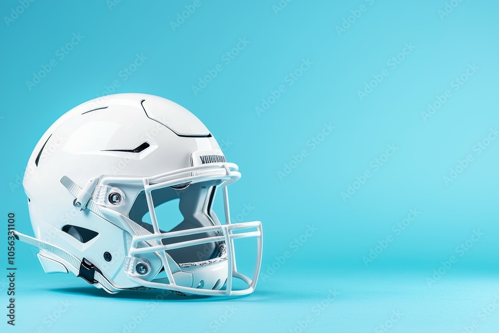 American football helmet with selective focus and copy space for text American football helmet with selective focus and copy space for text