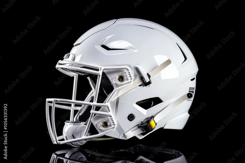 American football helmet with selective focus and copy space for text American football helmet with selective focus and copy space for text