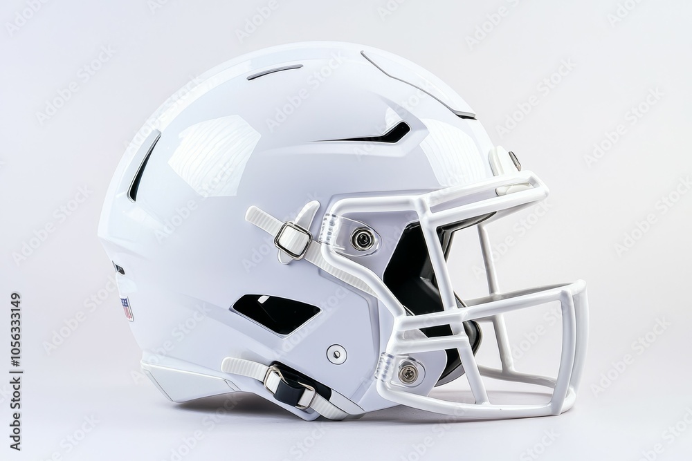 American football helmet with selective focus and copy space for text American football helmet with selective focus and copy space for text