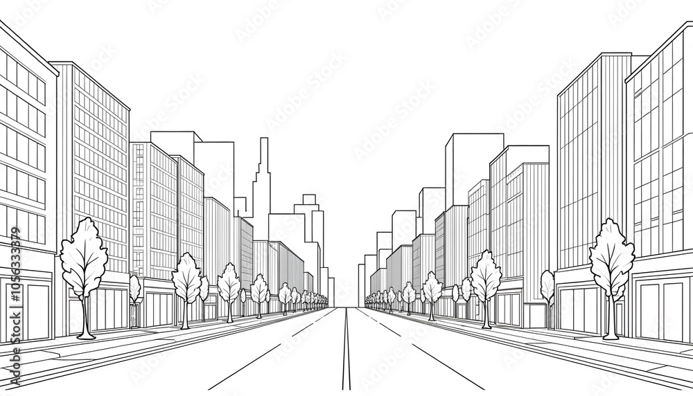 city skyscraper hand drawing outline black white background 3 city skyscraper hand drawing outline black white background 3