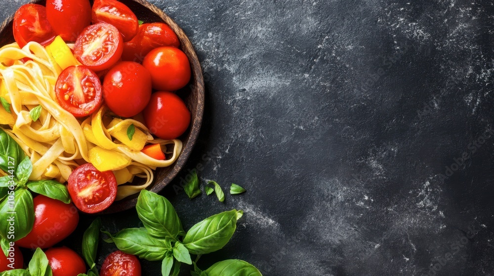 Fresh Ingredients for a Delicious Pasta Dish Fresh Ingredients for a Delicious Pasta Dish