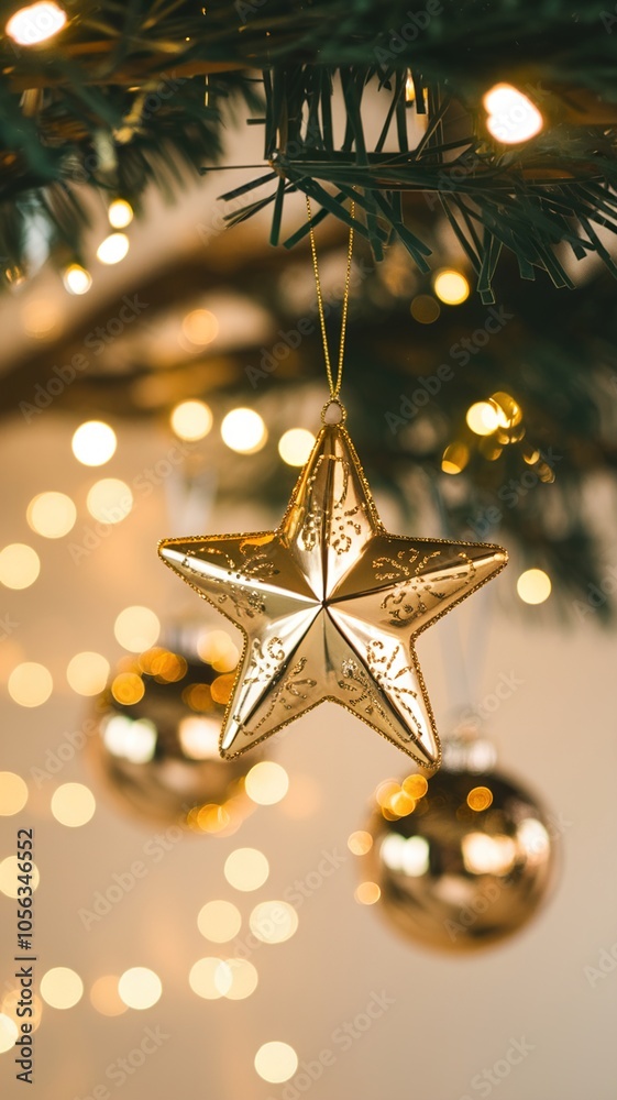 Golden Christmas, Christmas tree decorations Golden Christmas, Christmas tree decorations