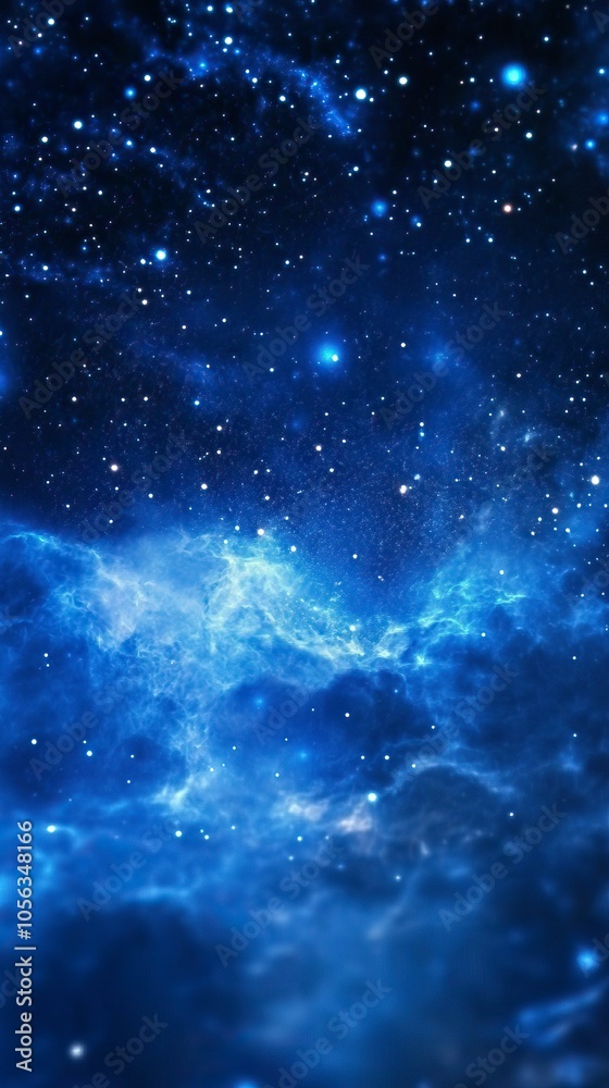 Naklejka premium christmas nativity scene, background blue galaxy, ,generative ai