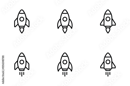 Rocket icon. Rocket launched icon vector.