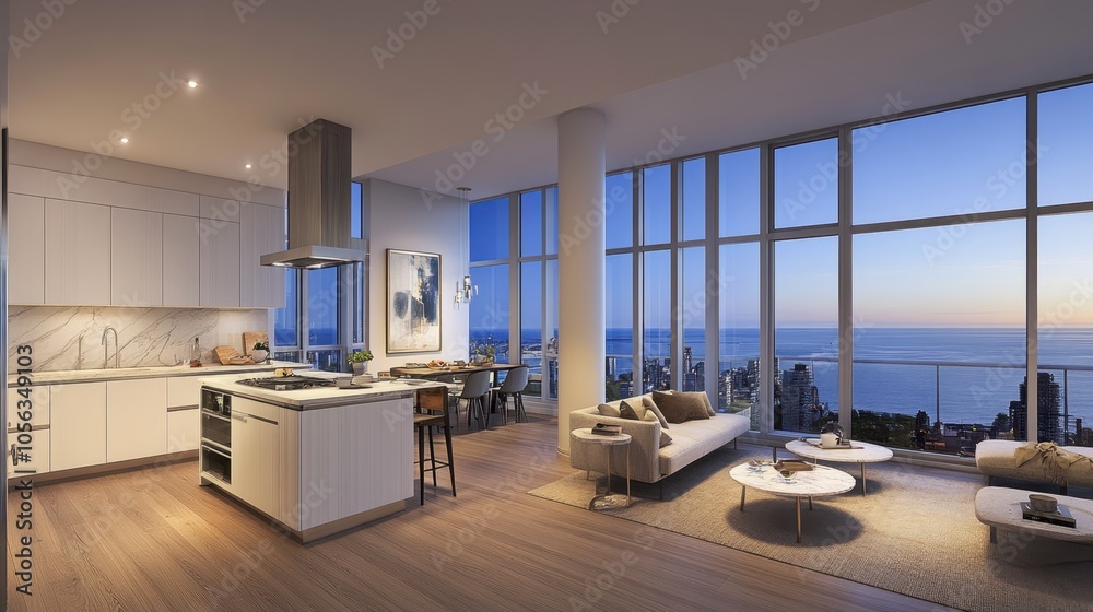 Modern apartment with stunning city and ocean view Modern apartment with stunning city and ocean view