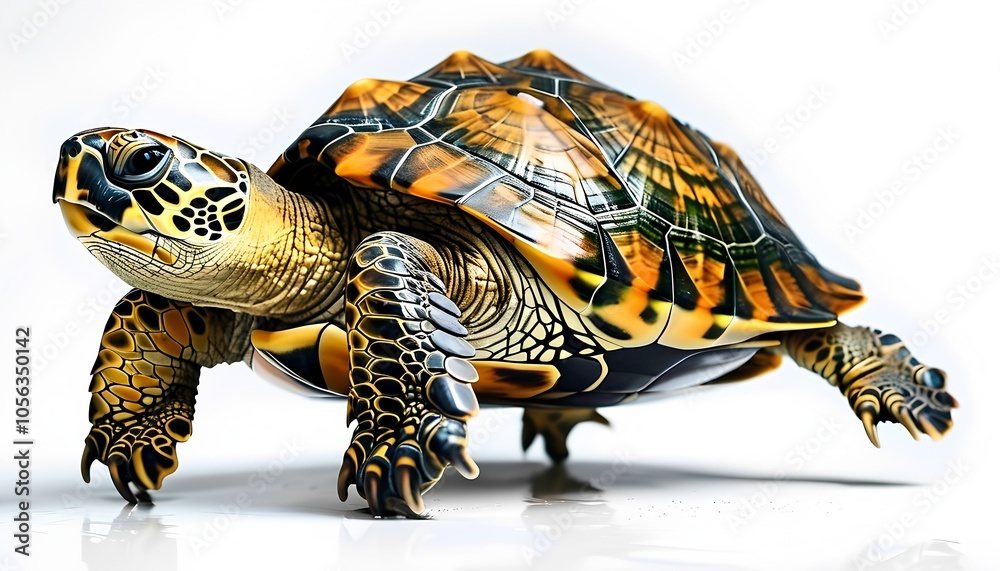 Fototapeta premium turtle on white background
