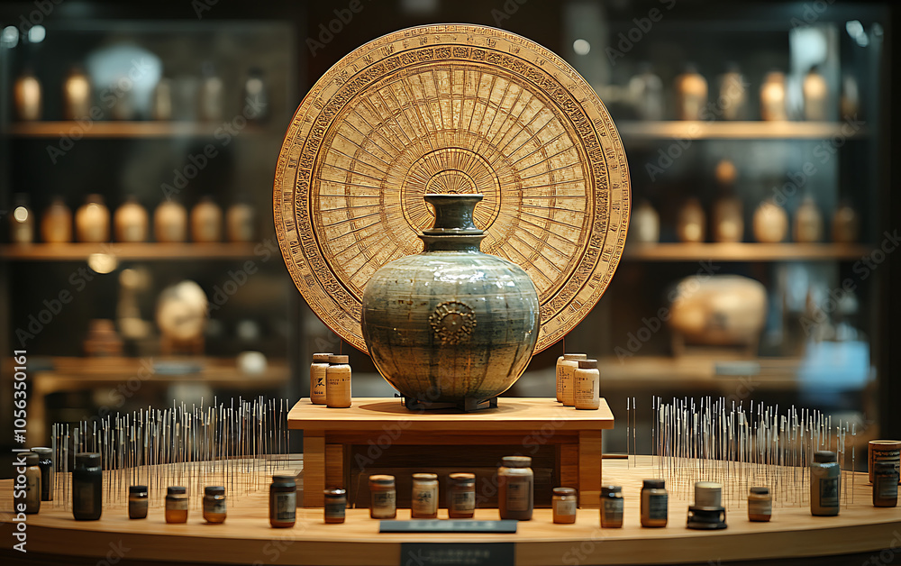 Fototapeta premium Acupuncture Ready: Needles on Display for Healing